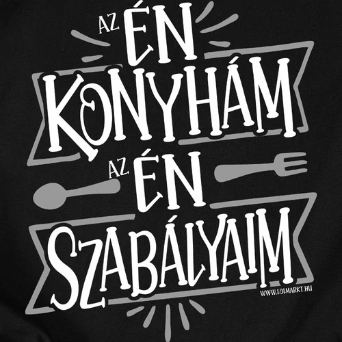 Az én konyhám kötény (B_Fekete)