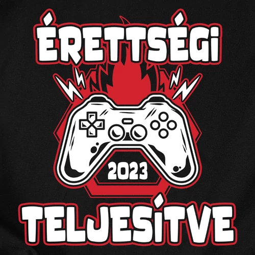 Érettségi szint teljesítve női póló (B_Fekete)