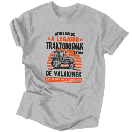 A legjobb traktoros póló (Szürke)