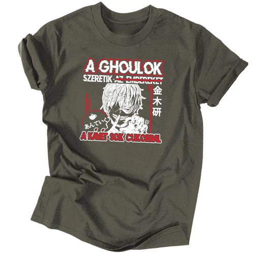 A ghoulok szeretik a kávét póló (Sötétszürke)