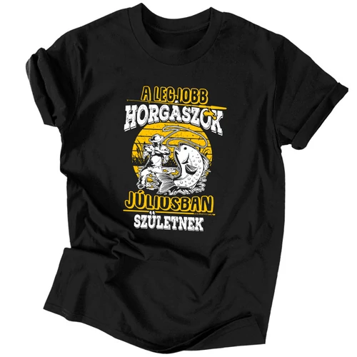 A legjobb horgászok férfi póló (Fekete)
