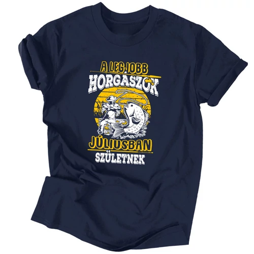 A legjobb horgászok férfi póló (Sötétkék)