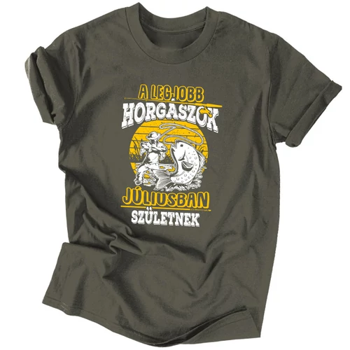 A legjobb horgászok férfi póló (Grafit)