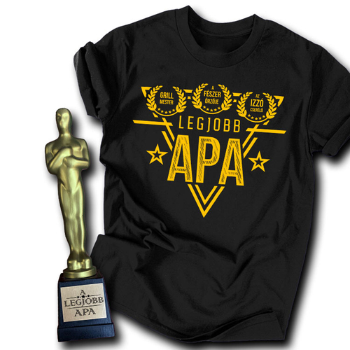 Apa díjak férfi póló + A legjobb apa Oscar szobor
