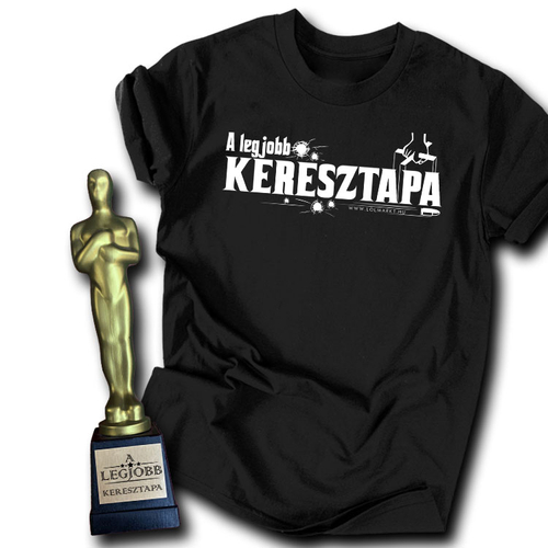 Legjobb keresztapa férfi póló + A legjobb keresztapa Oscar szobor