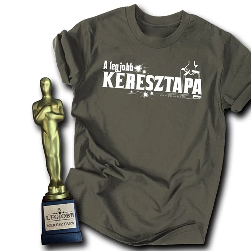 Legjobb keresztapa férfi póló (Grafit)