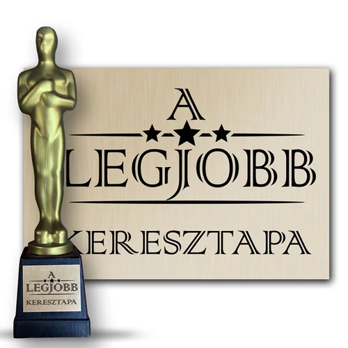 Ajándék szobor - A legjobb keresztapa