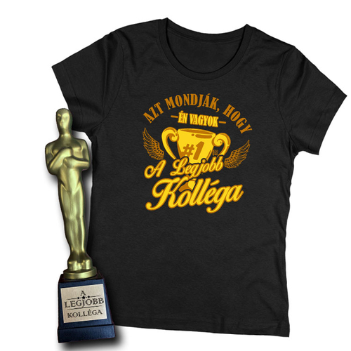 Legjobb kolléga női póló + A legjobb tanár Oscar szobor