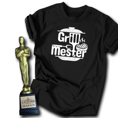 Grill mester férfi póló + A legjobb szakács Oscar szobor