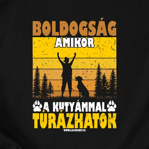 Boldogság amikor női póló (B_fekete)