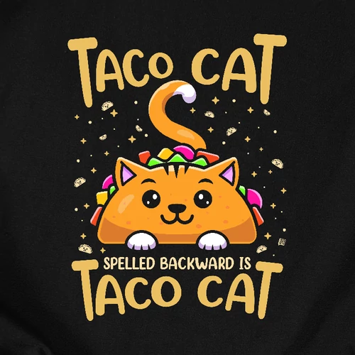 Taco Cat női póló (B_fekete)