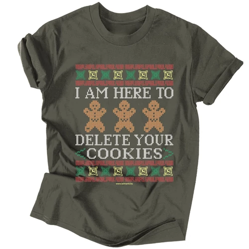 Delete cookies férfi póló (Grafit)
