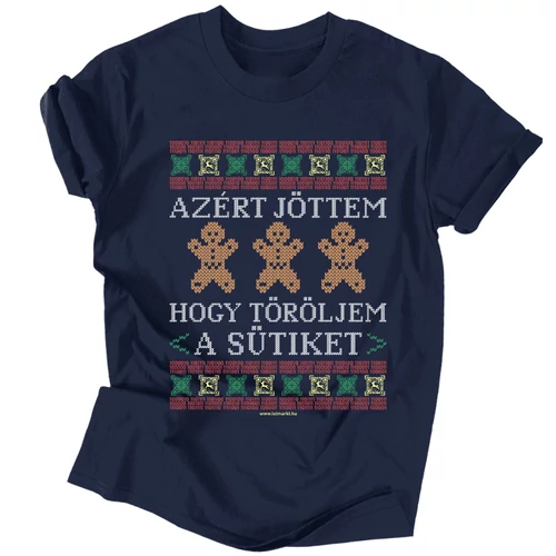 Sütik törlése férfi póló (Sötétkék)