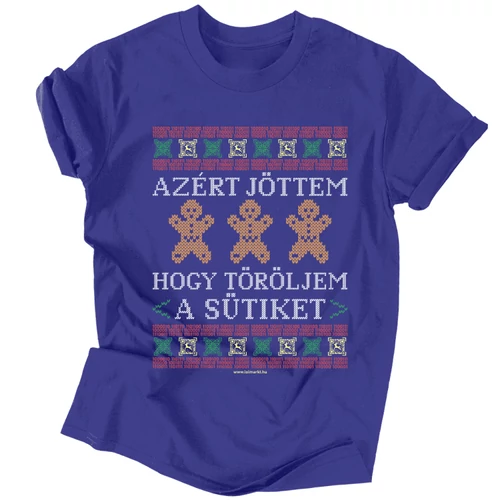 Sütik törlése férfi póló (Királykék)