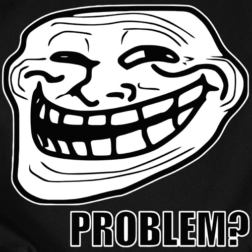 Trollface férfi póló (B_Fekete)