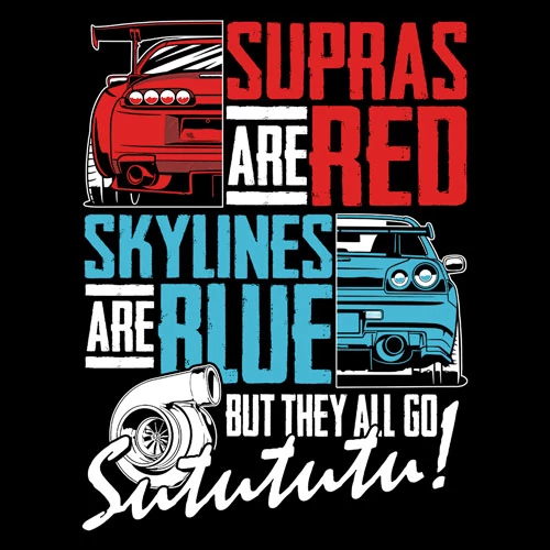 SUPRAS & SKYLINES - kapucnis pulóver (b_fekete)