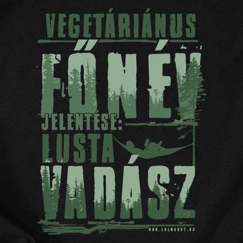 Lusta vadász férfi póló (B_Fekete)