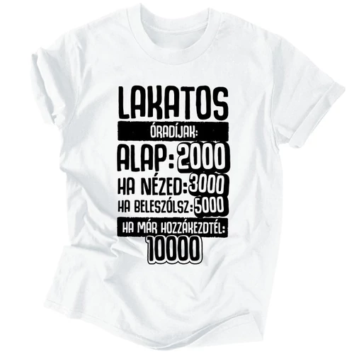 Lakatos Óradíjak férfi póló (fehér)