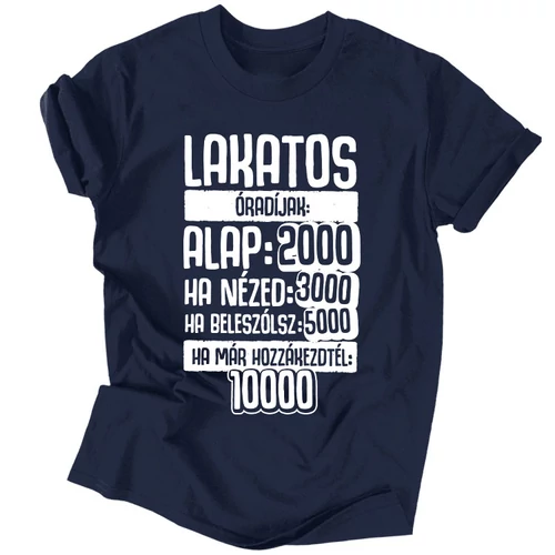 Lakatos Óradíjak férfi póló (sötétkék)