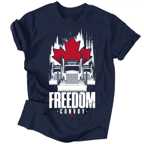 Freedom Convoy férfi póló (sötétkék)