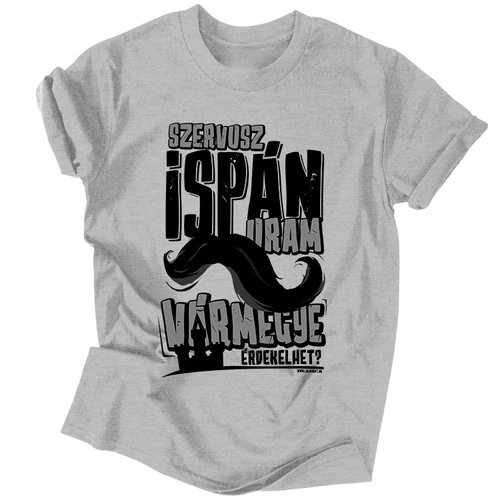 Szervusz Ispán uram férfi póló (szürke)