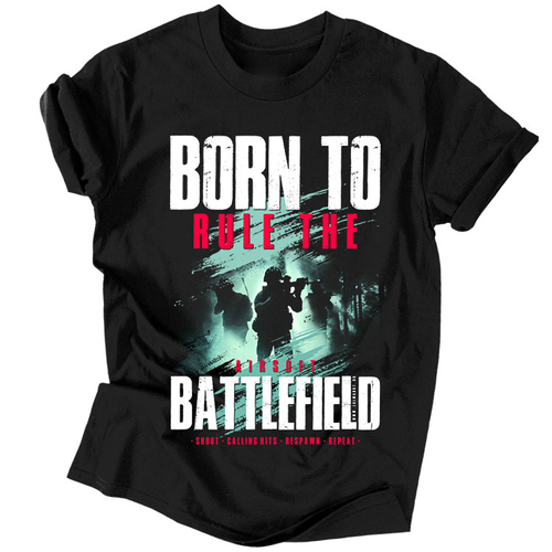 Rule The Battlefield férfi póló (fekete)