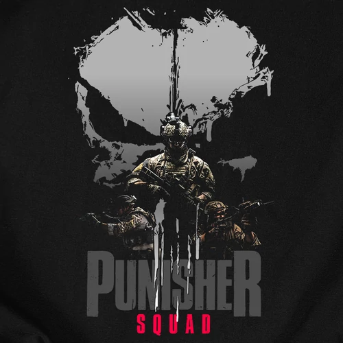 Punisher Squad férfi póló (b_fekete)