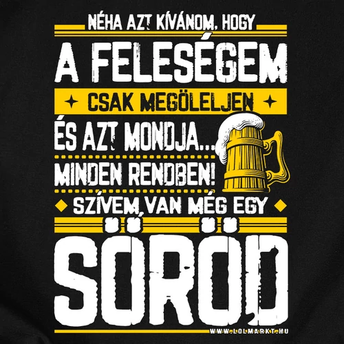 Néha azt kívánom férfi póló (B_Fekete)
