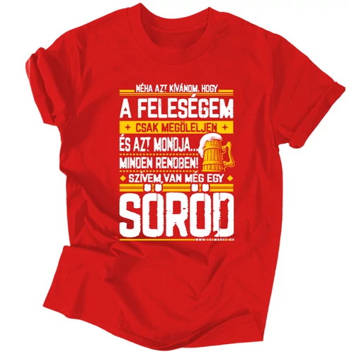 Néha azt kívánom férfi póló (Piros)