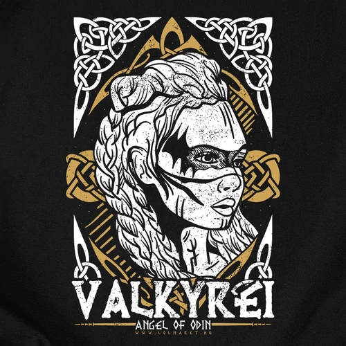 Valkyrei - Angel of Odin férfi póló (B_Fekete)