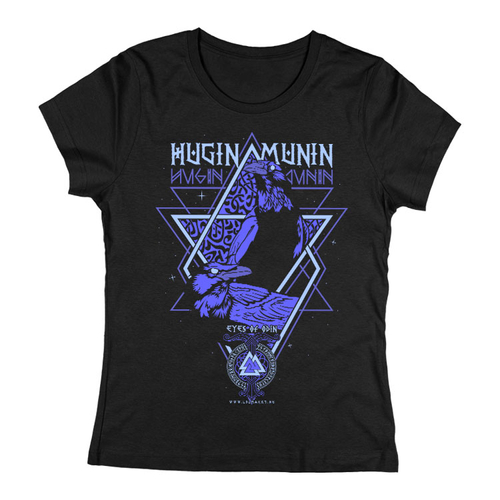 Hugin és Munin női póló (Fekete)