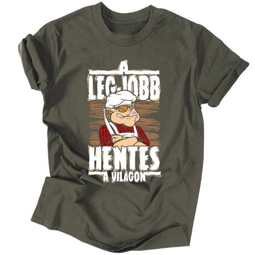 A legjobb hentes a világon férfi póló (Grafit)