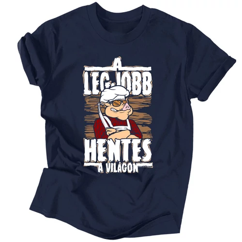 A legjobb hentes a világon férfi póló (Sötétkék)