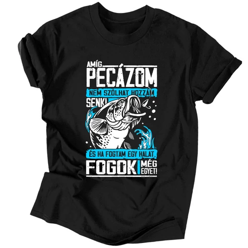 Amíg horgászom férfi póló (Fekete)