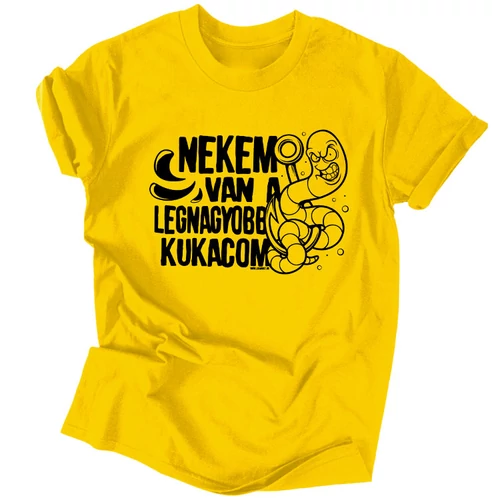 Nekem van a legnagyobb kukacom férfi póló (Citrom)