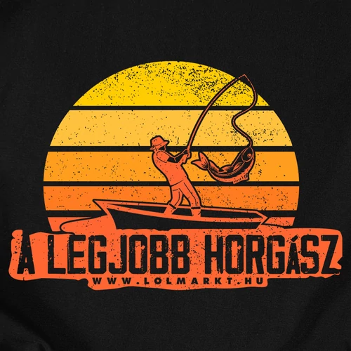 A legjobb horgász baseball sapka (B_Fekete)