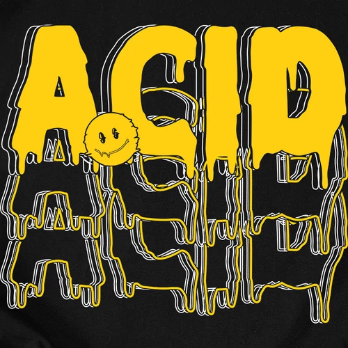 ACID Techno uniszex pulóver (B_Fekete)