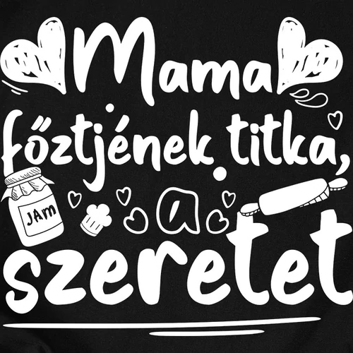 Mama titka kötény (B_Fekete)