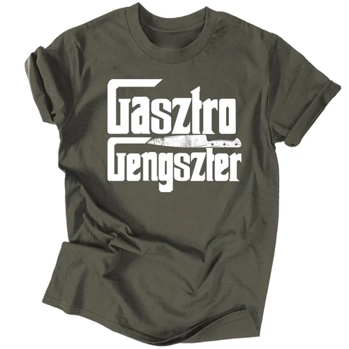 Gasztro gengszter férfi póló (Grafit)