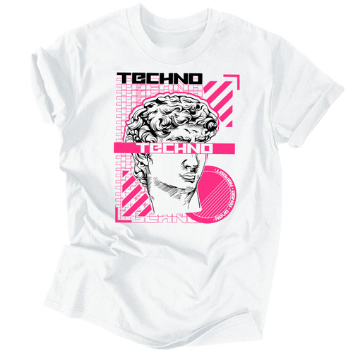 Techno vision férfi póló (Fehér)