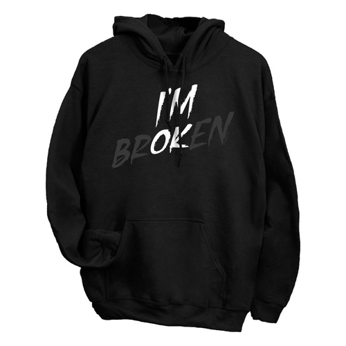 Broken pulóver (Fekete)