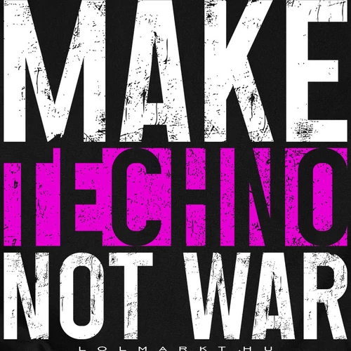 Make techno férfi póló (Fekete)