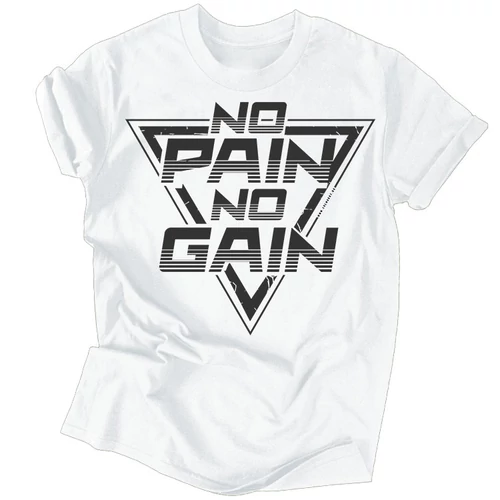 No pain no gain férfi póló (Fehér)