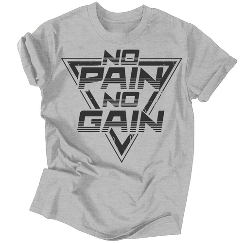 No pain no gain férfi póló (Szürke)
