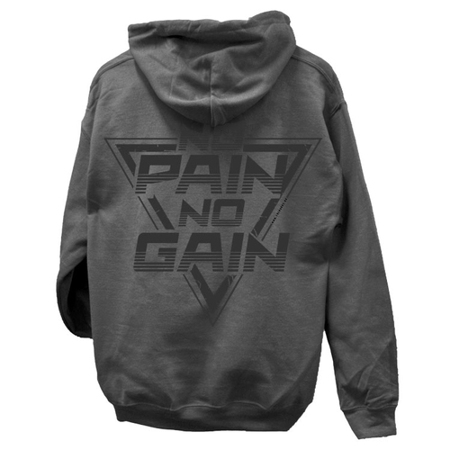 No pain no gain kapucnis pulóver (Grafit)