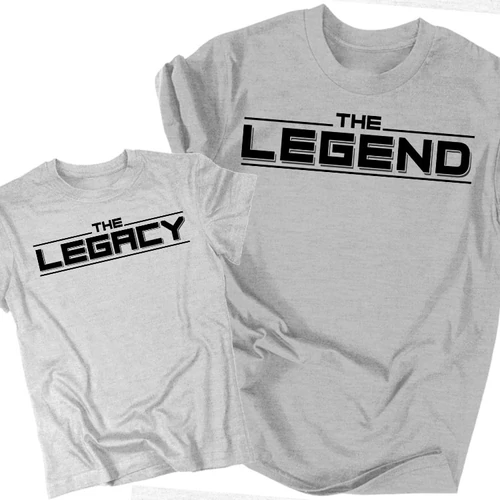 The legend - The legacy // Apa -fia páros póló szett (Szürke)