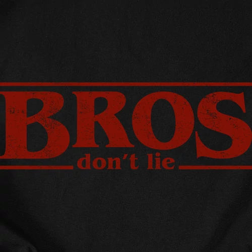 Bros don't lie férfi póló (Fekete)