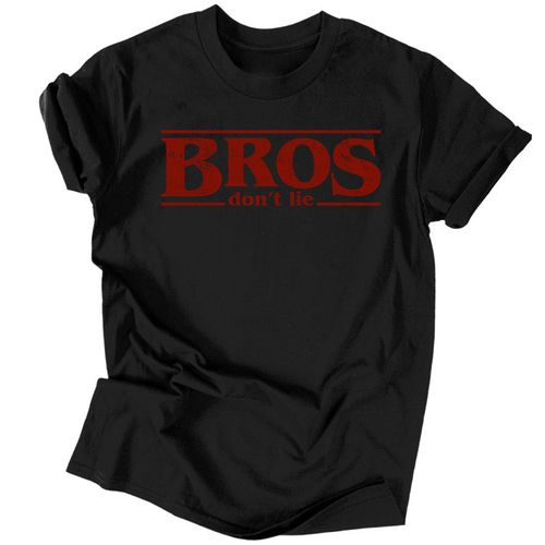 Bros don't lie férfi póló (Fekete)