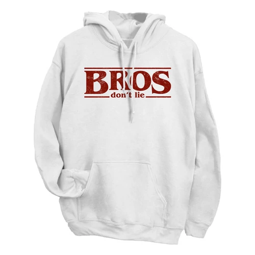 Bros don't lie kapucnis pulóver (Fehér)