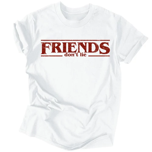 Friends don't lie férfi póló (Fehér)